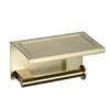 WC Paper Holder with Shelf 304 Stainless Steel Brushed Gold Black Kitchen Toilet Paper Storage Rack Bathroom Tissue Roll Hanger