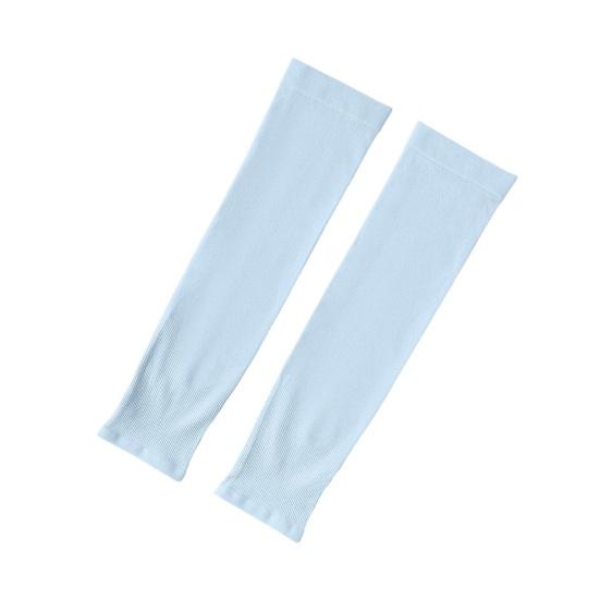 2Pcs Summer Ice Silk Arm Sleeves UV Protection Breathable Anti-slip Elastic