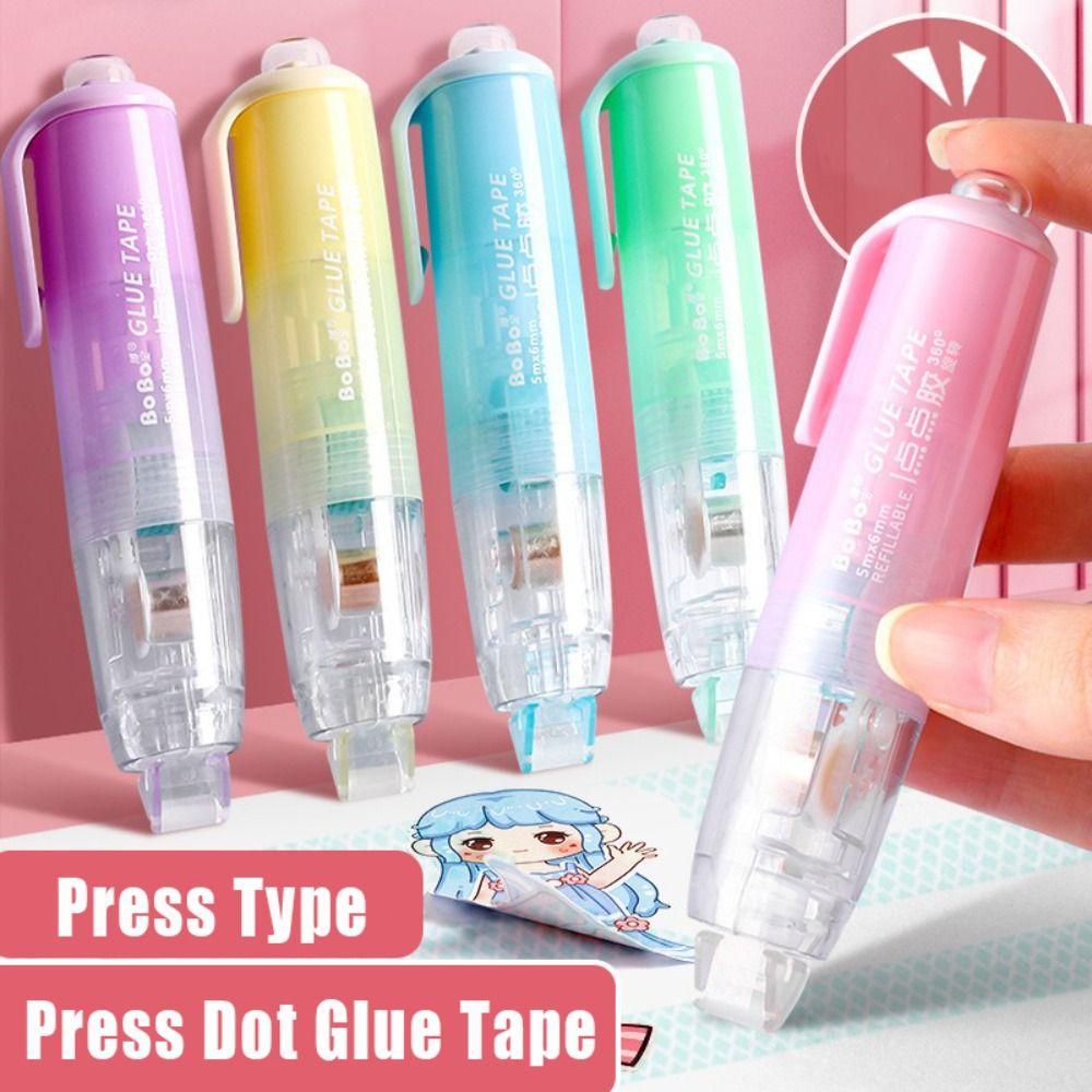 DIY Scrapbooking Dot Glue Press Type Double Sided Adhesive Glue Tape Student Stationery