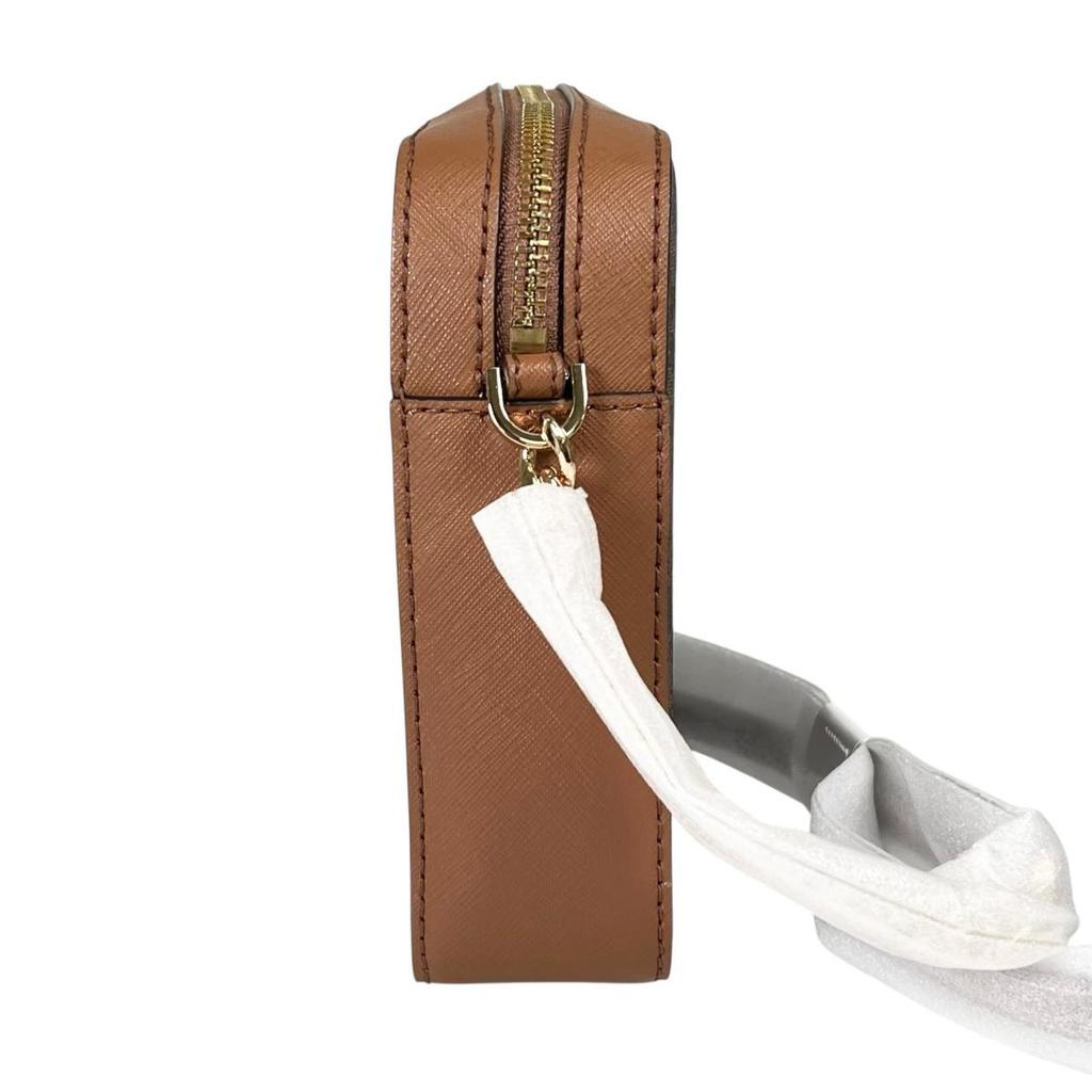 Michael Kors Jet Set Travel Medium Shoulder Bag Leather Brown Women 55H3RBN Used