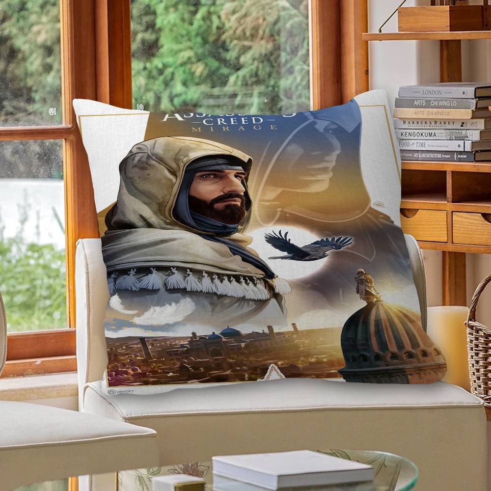 Game A-Assassins Creed S-Shadows Cushion Cover Inches Farmhouse Decor Home Throw Pillow Covers for Couch Decorations