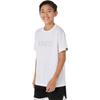 Basketball Wear Junior Practice Short Sleeve Shirt 2064A090 Unisex Children 100 140 [Asics] (Brilliant White)