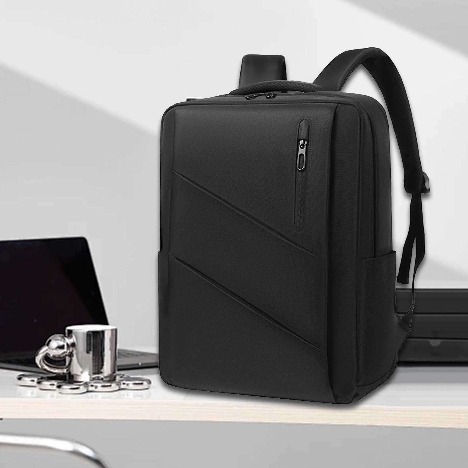 

Laptop Backpack for Men Women Handbag Large Multifunctional Adjustable Strap Lightweight Business Work Bag for Business Trip чорний