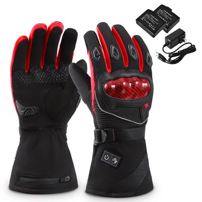 Beheizte Motorradhandschuhe für Carbonfaser Vollhand 4 Temperatur Kaltes Wetter PSE-zertifiziertes Japanisches Produkt Winter, 11,1V, Hochfeste Schale,