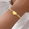 Hot Sale Love Heart Strap Chain Choker Necklace,18K Gold Plated Stainless Steel Necklace for Women,Charm Party Jewelry Gift
