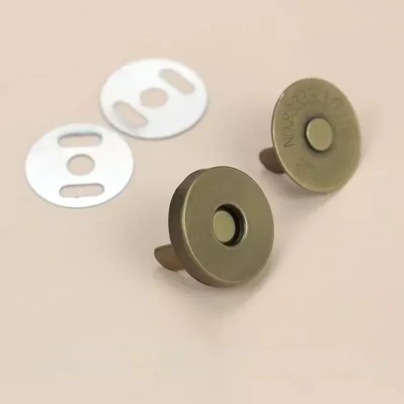 Onzichtbare Magnetische Sluiting Zonder Naad Tas Metalen Knoppen Portemonnee Portemonnee Jas Handtassen 14/18mm Mini Gesp Bagage Onderdelen Accessoires