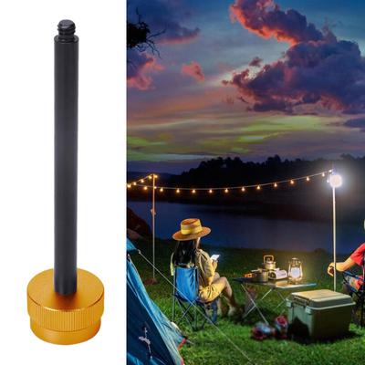 Camping Gas Tank Licht Halter 1/4 Gewinde Erweiterbar Stange für Outdoor