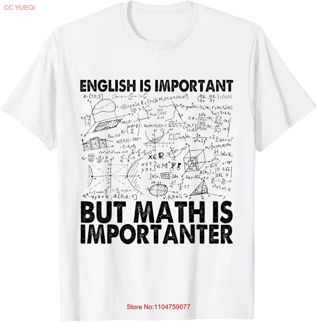 English Is Important but Math Importanter Teacher T Shirt vintage Washed Comfortable Soft Breathable designer clothes