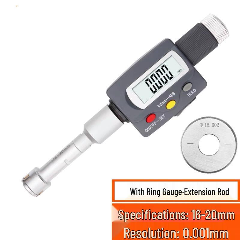 High Precision Three-Point Inside Micrometer, 0.001mm Accuracy for Inner Holes