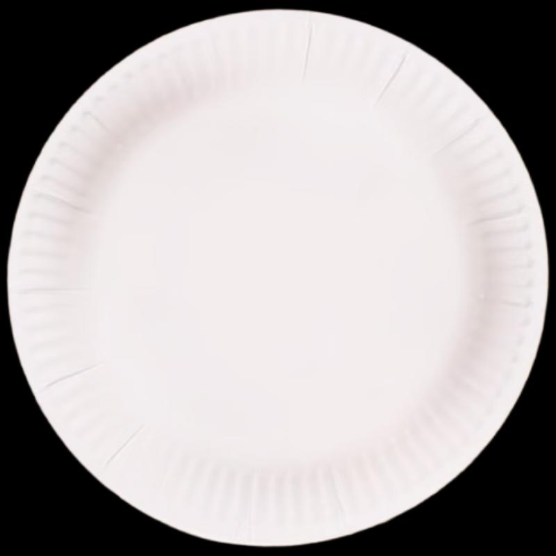 Jiwanggu 8-inch White Disposable Paper Plates