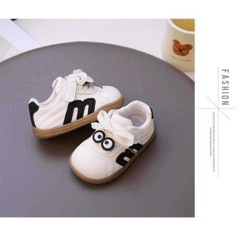 Spring and Autumn Children's Sneakers Boys 1-3-6 Baby Shoes Soft Sole Girls Little White Shoes Breathable Toddler Shoes