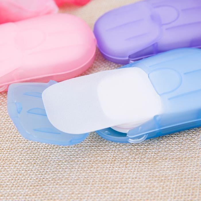 SAOSIS 400pcs-20set Bathroom Counter Storage Portable Washing Hand Bath Travel Scented Foaming Small Soap Box Paper