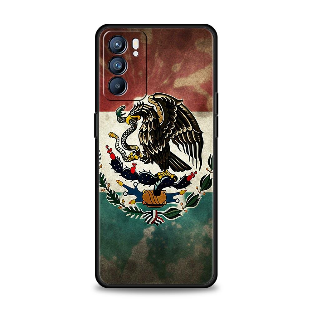 Mexico Flag Phone Case For Oppo Reno8 Reno7 Reno6 Pro A54 5G Find X6 X5 A53 A52 A9 A15 A95 A17 A16 A76 A74 A57 A31 Cover