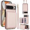 Umhängetasche Kartenfach Geldbörse Lederhülle Für Google Pixel 9 Pro XL 9A 8 8A 5G Langes Lanyard Tasche Buch RFID Ständer Hülle Fundas