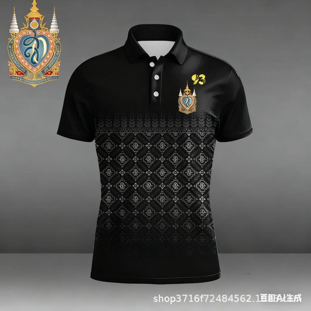Trendy short-sleeve polo with love & heart prints, casual everyday wear.