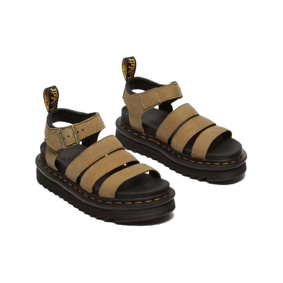 DR. Martens Leder Bequem Vielseitig Strand Sandalen Damen Sandalen Braun 31735439