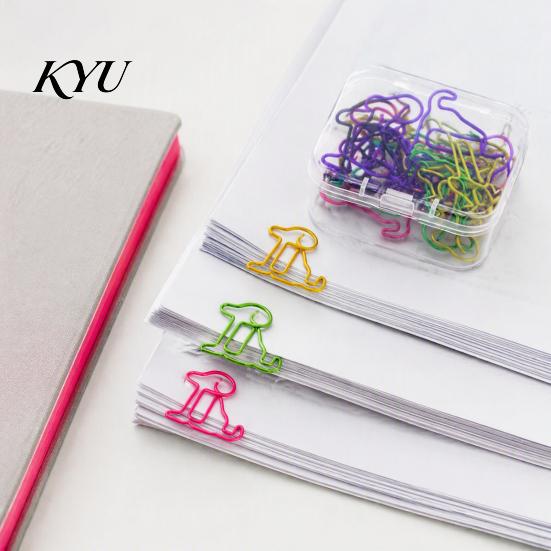 Creative Stationery for Desk 20PCS Cute Shaped Paper Clips, Bone/Duck/Dog/Cat Shape, Decorative Assorted Shapes Holders Metal Fasteners Office