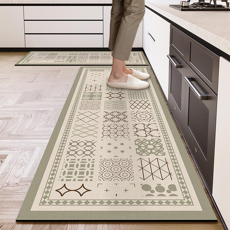 Kitchen Floor Mat Waterproof Non-slip Oil-proof Carpet Minimalist Geometry Rug Long Size Home Decor Foot Mats  Alfombra