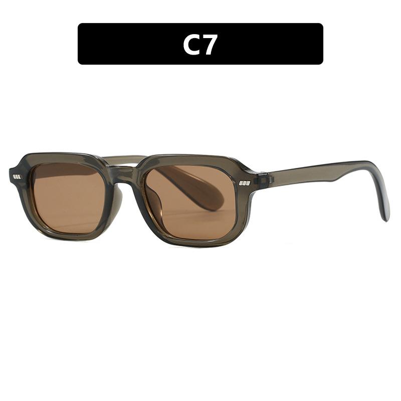 Nowe kwadratowe okulary przeciwsłoneczne w małej oprawce dla kobiet, Retro i proste okulary przeciwsłoneczne dla mężczyzn, Luksusowy design marki do podróży na świeżym powietrzu, Okulary UV400