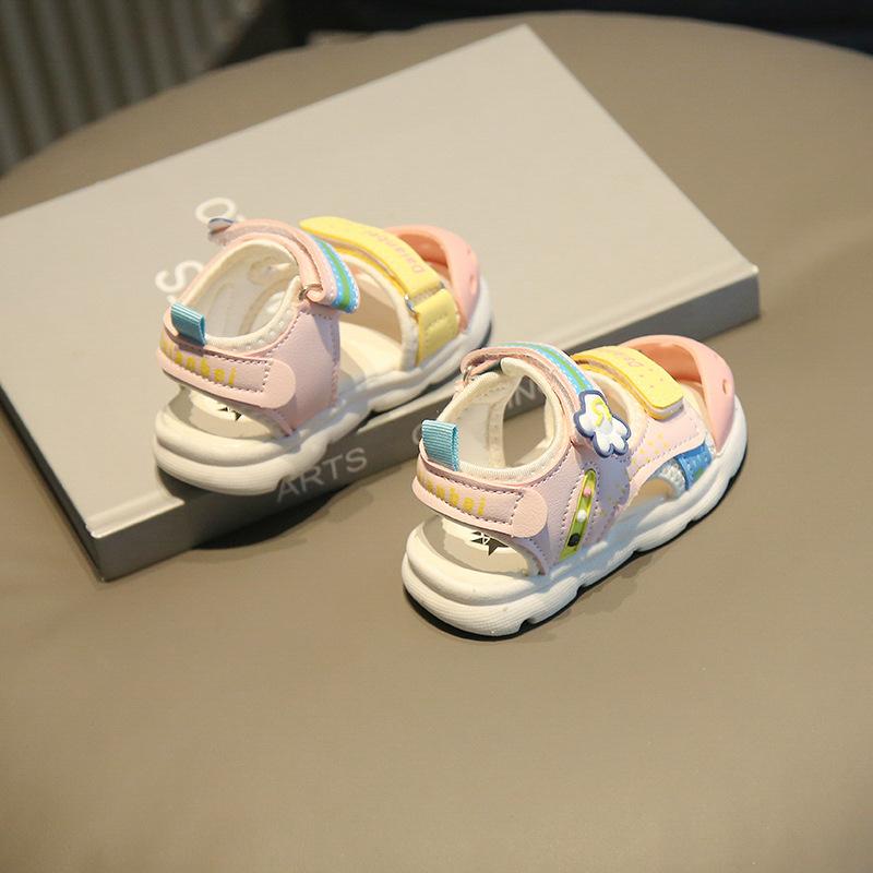 Baby Cartoon Sandals 2025 Summer Children's Functional Shoes Men's and Women's Children's Baotou Beach Shoes Toddler Shoes 2025
