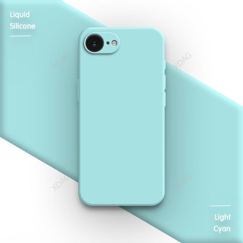 Original Handyhülle für Apple iPhone 17E 17 Pro Max Air 5G Kameraschutz Funda Quadratisch Flüssigsilikon Weiche Einfache Rückabdeckung