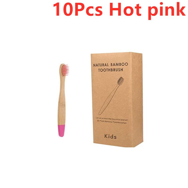 New Organic Children's Bamboo Toothbrush Ten Colors Soft Fibre Bristles Biodegradable Handle Eco Friendly Kids Toothbrushes