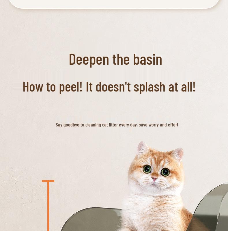 Extra Large High-Sided Cat Litter Box - Anti-Splash, Thickened Design