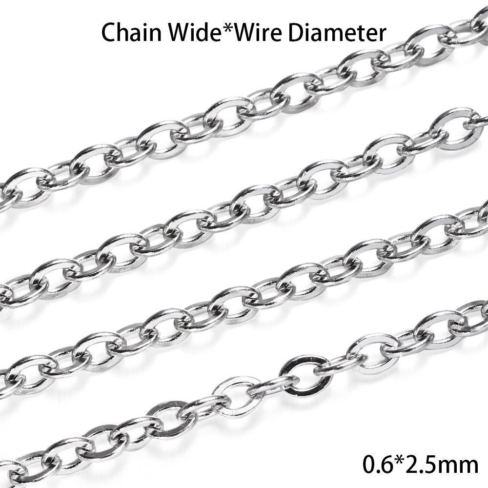 5Meters Never Fade Stainless Steel Multi Styles Necklace Chains for DIY Bracelet Chain Jewelry Making Findings Accessories