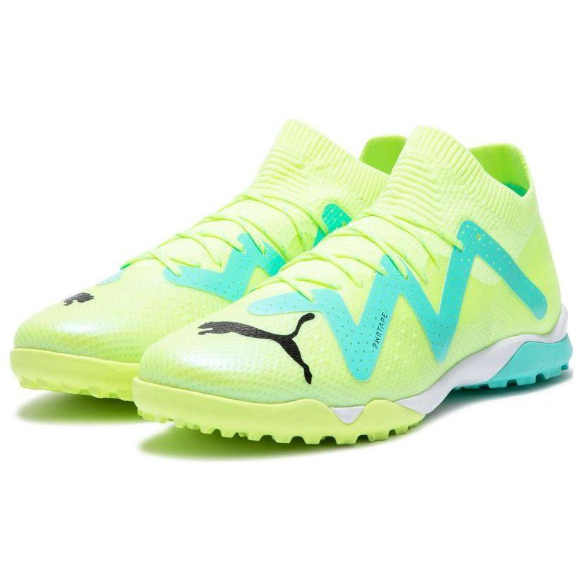 Puma Future Ultimate Cage FG Fabric Football Shoes Men Football Shoes Yellow Green 107174-03