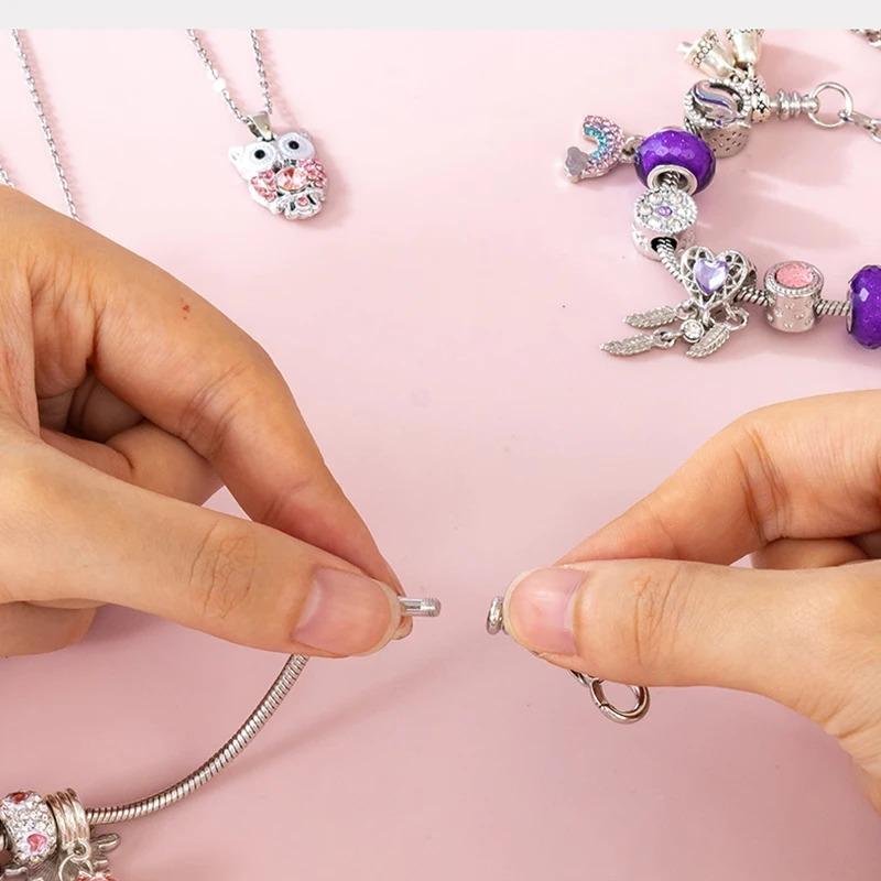 DIY Jewelry Advent Calendar – 24-Day Christmas Countdown Bracelet Making Kit with Alloy Charms, Holiday Gift Box