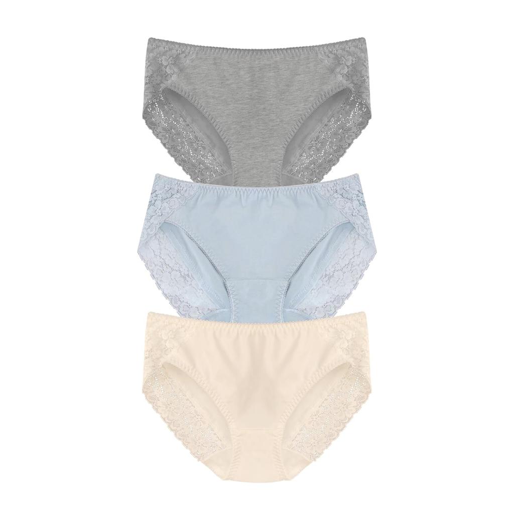Trnvco Cotton Panties with Sexy and Cute Seamless Panties for a Beautiful Soft Antibacterial and and Blue Yellow Women's 100% Panties, Low-Profile
