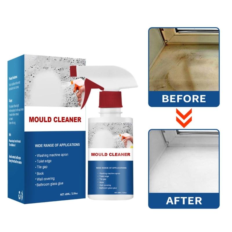Spray Detergente Antimuffa da 60ml Rimuovi Muffa da Parete Efficace per la Casa Spray Rimuovi Muffa