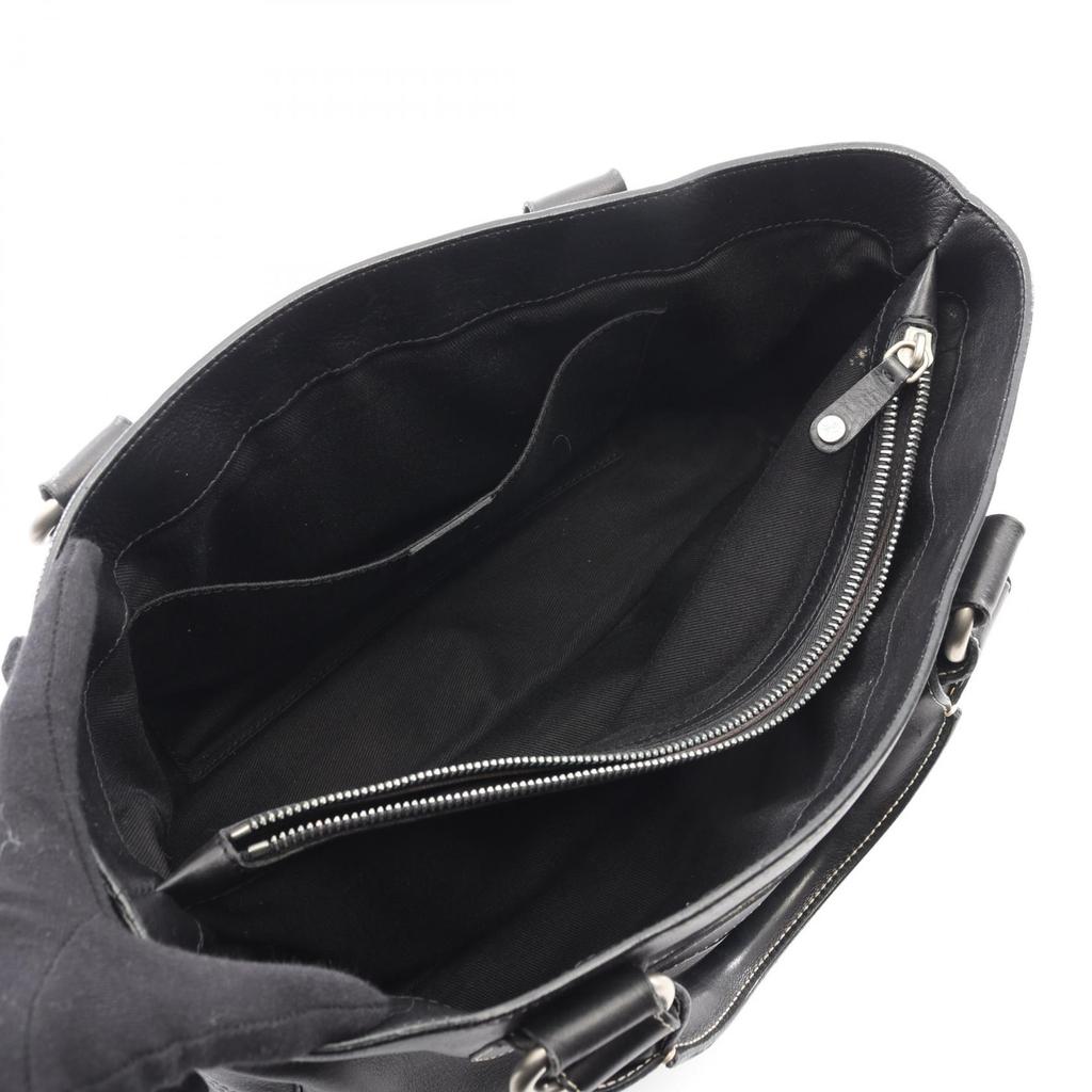 Used CELINE Boogie Bag Handbag Leather Black Used Women