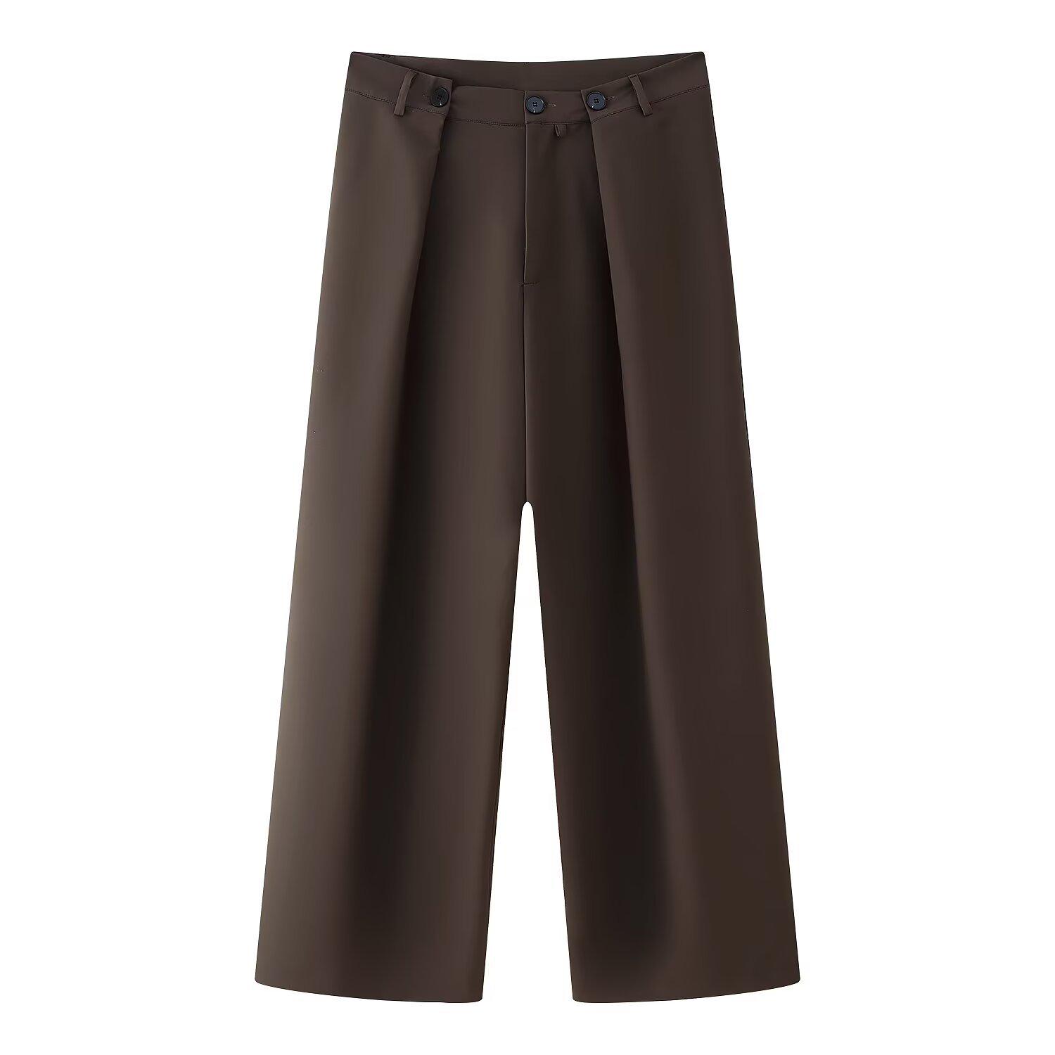 

Весна 2025 Женский европейский и американский костюмный пиджак с поясом + комплект брюк прямого кроя Large