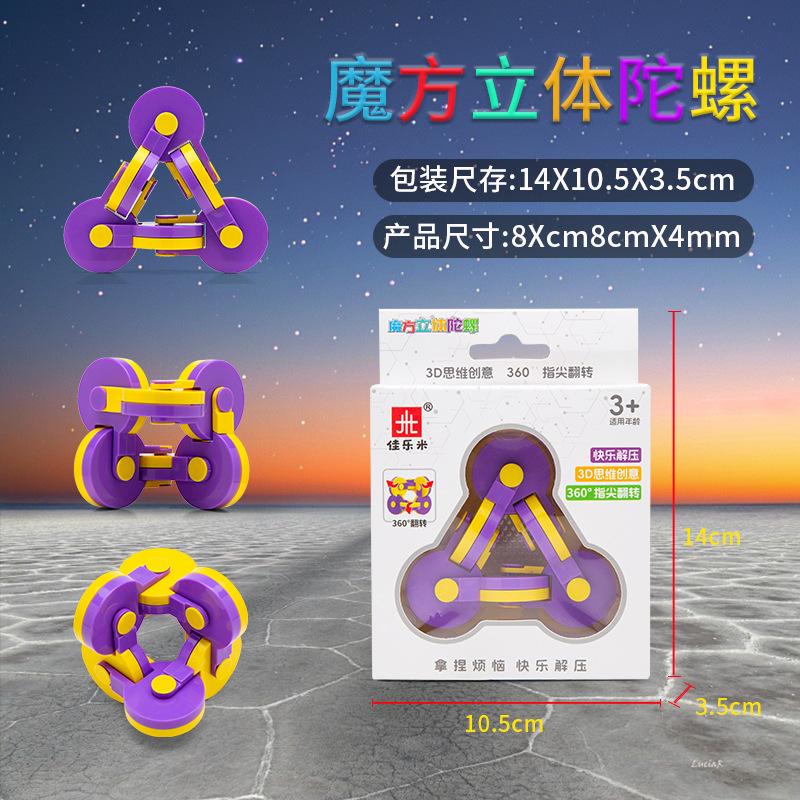 

Вращающийся на 360 градусов кубик Рубика, настольная игрушка для творчества, декомпрессионная переворачивающаяся головоломка, развивающая мышление фиолетовый