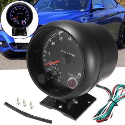 3,75'' Universal Car Tacho Tacho Medidor Medidor LED Shift Light 0-8000