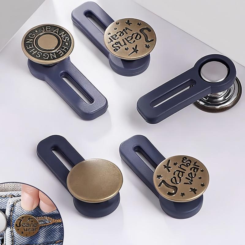 10 Pcs Retractable Buttons For Men Or Women,No Sewing Pants Waist Expander For Jeans Collars Cuffs(10 Styles)