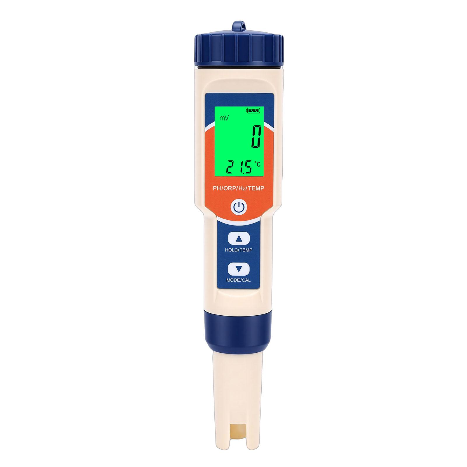 

4 in 1 Hydrogen Water Tester PH H2 ORP Meter Digital Water Quality Tester IP67 Water Proof for Drinking Water