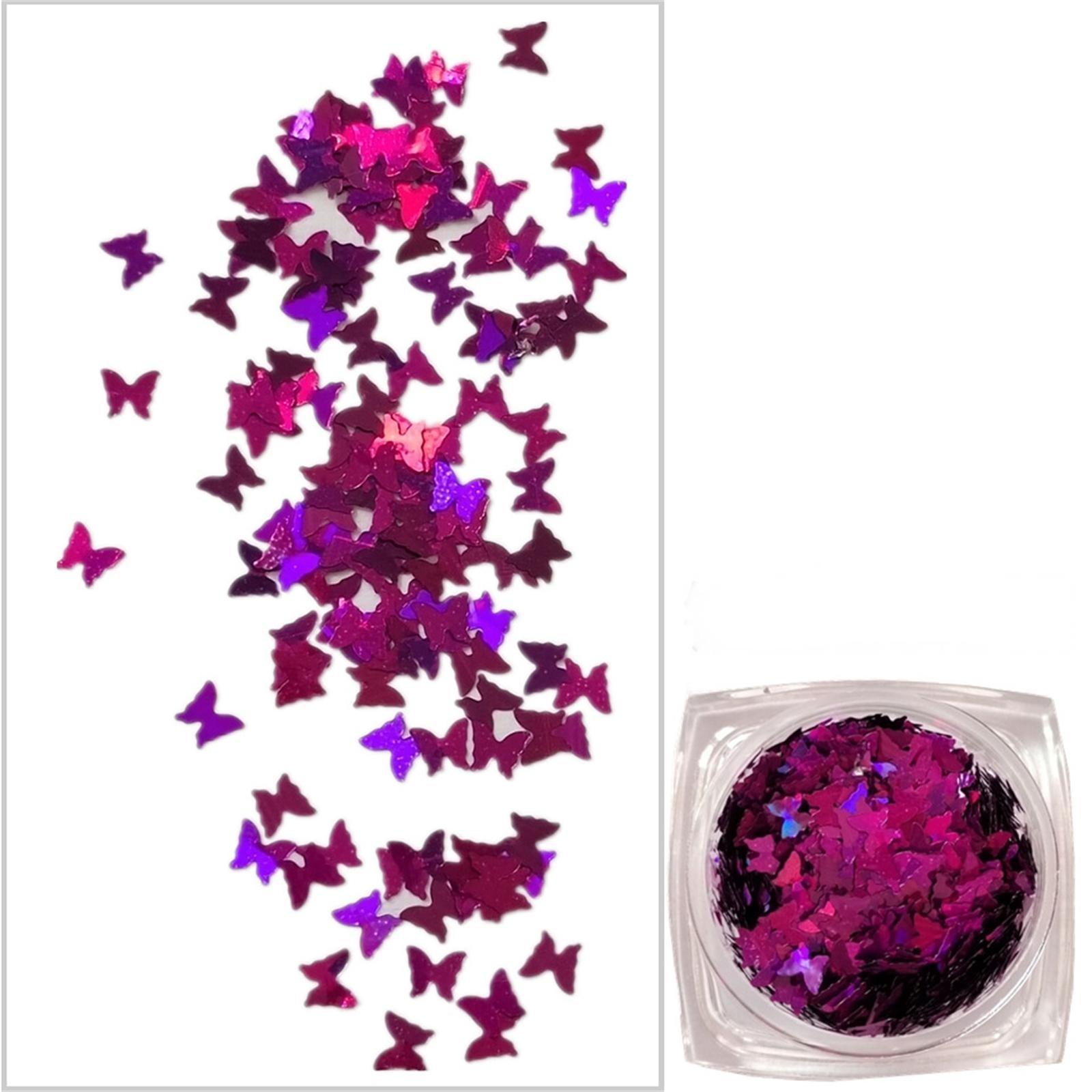 

Ультратонкие 3 мм блестки-бабочки, блестки для ногтей, пайетки, экологически чистые ПЭТ-блестки для дизайна ногтей, свадебного украшения 10 г One Size фиолетовый