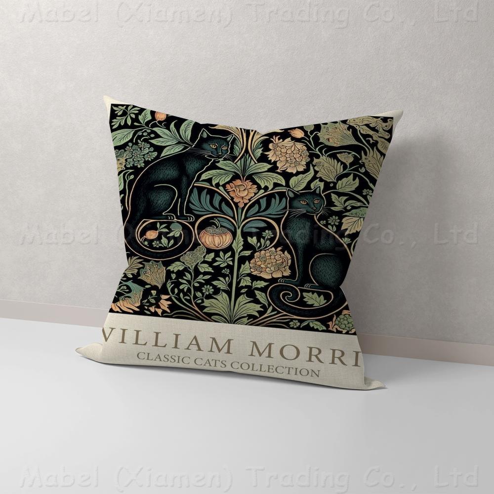 William Morris Exhibition Butterfly Moon & Stars Art Pillow Anime Pillow Sofa Bed Head Cover Cushion Cover 45x45 Cm Fashion