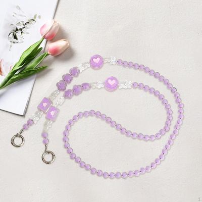 Beaded Phone Lanyard 120cm Long Strap for Bag Car Key Traveling Wallet