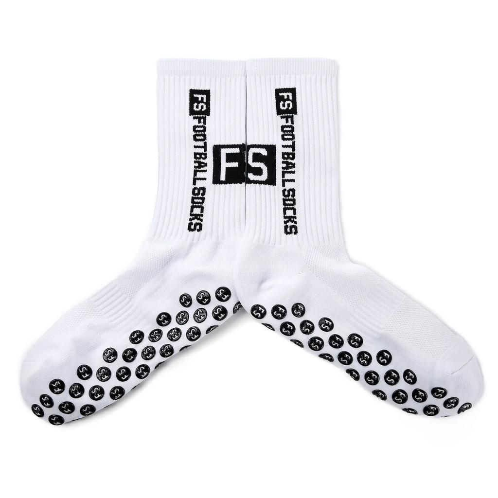 2 Pairs Non Slip Football Socks Mens Friction Gasket Tube Running Ice Snow Hiking Sports Over Knee Stockings Basketball Socks