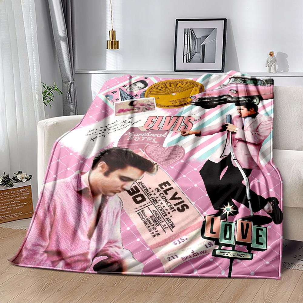 Elvis Presley's Iconic Smile Blanket Comfortable Great for Chair Picnics Couch for All Occasions Stylish Decor Birthday Christmas Gift Blanket