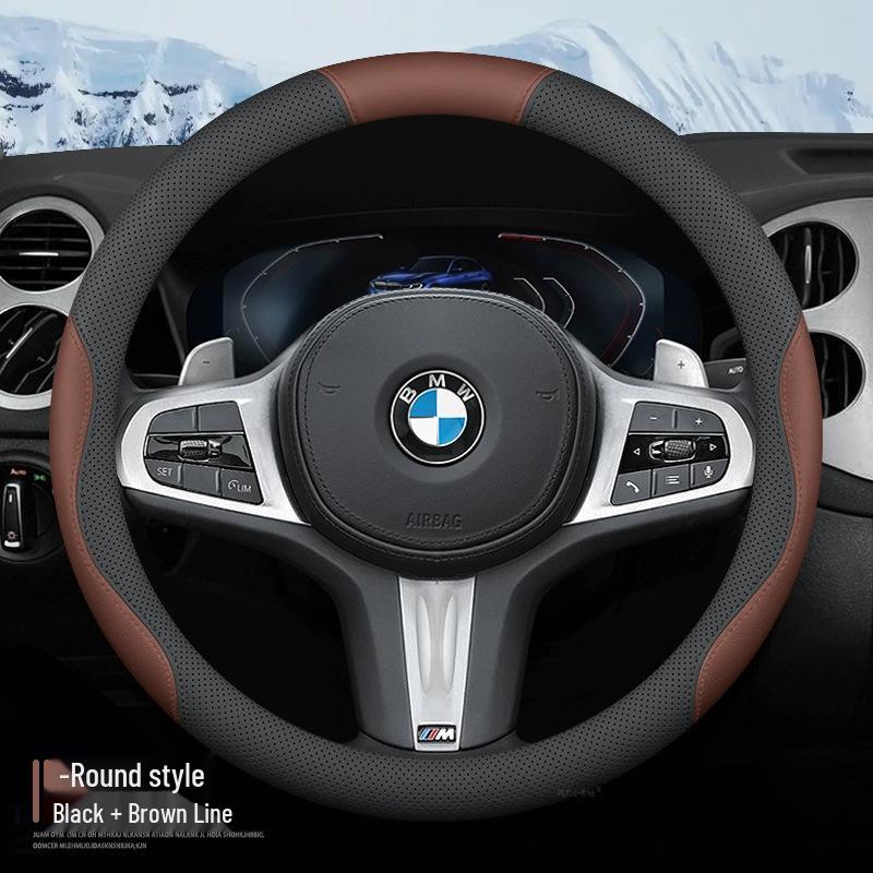 

BMW X2 Genuine Leather Steering Wheel Cover, Models 20-23, All-Season Non-Slip Ultra-Thin Design BMW X2