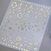 1pc Sweetheart Princess Baroque Nail Stickers Self-Adhesive Reusable Nail Art Decals with Heart, Star & Butterfly Rhinestone Nail Designs