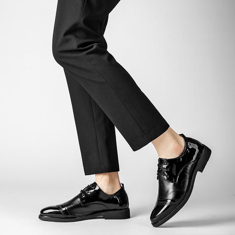 New vintage leather men formal brogues shoes business smart flat bottom for suit Wedding high quality men casual shoes JZ-28008