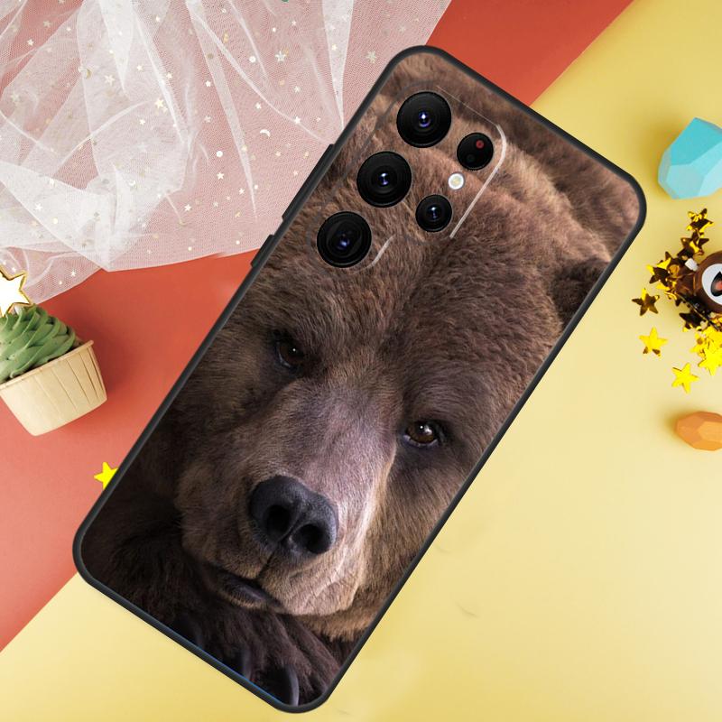 Grizzly Bear Case For Samsung Galaxy S24 S23 S22 Ultra S21 S20 FE Note 20 Note 10 S8 S9 S10 Plus Cover