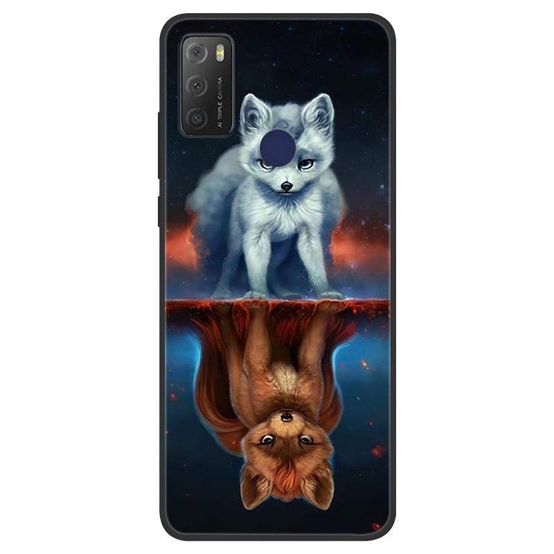 For TCL 20Y Case Girl Cat Flower Soft Silicone Back Wolf Shell for TCL 20E 6125F Fundas Phone Cover For TCL20Y 6156D 20 E Coque