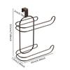 Easy to Install Double Layer Towel and Toilet Paper Rack Hanging Tissue Roll Dispenser Bathroom Organization Tool