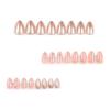 Almond-Shaped Gold Glitter Floral Press-On Nail Art Tips